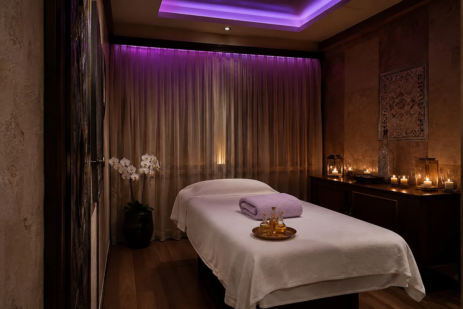 Masaj odasının genel görünümü — Lila Spa, Sarıyer misafirlerine hizmet veren salon