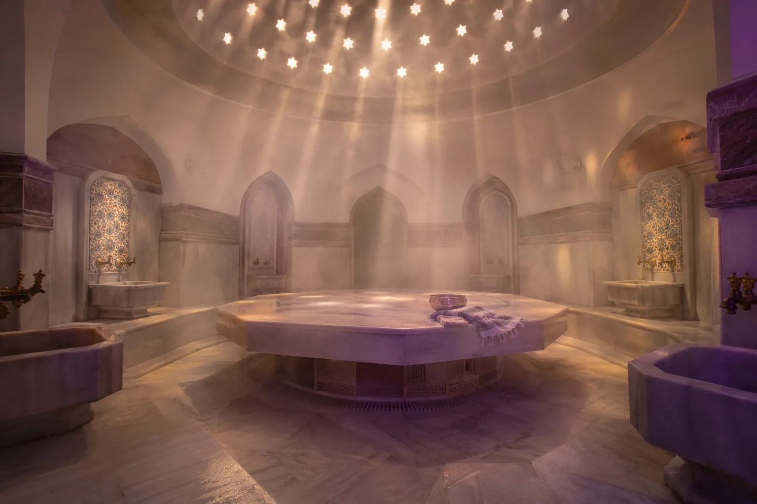 Türk hamamı göbek taşı — Lila Spa, Sarıyer misafirlerine hizmet veren salon